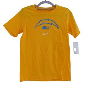 NWT Nike Tee Short Sleeve Los Angeles Chargers T-shirt Sz M Youth Yellow NFL
